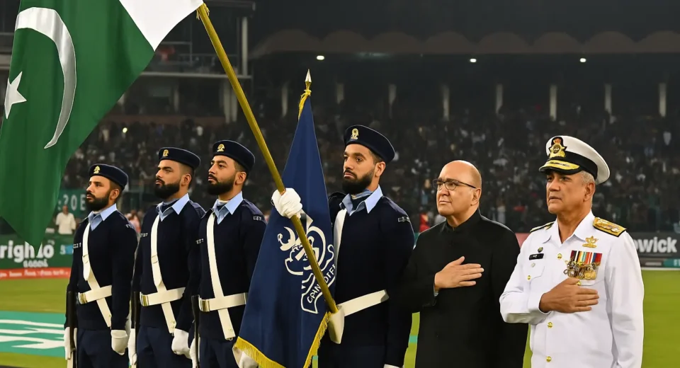 Pakistan Navy honored during PSL 10 final at Gaddafi Stadium in Lahore