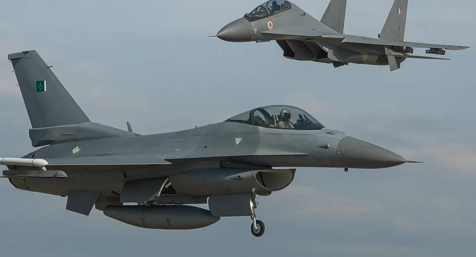 Fighter jets from Pakistan and India in tense aerial standoff near border