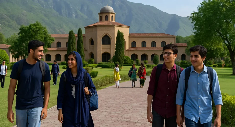 Students at GIKI campus