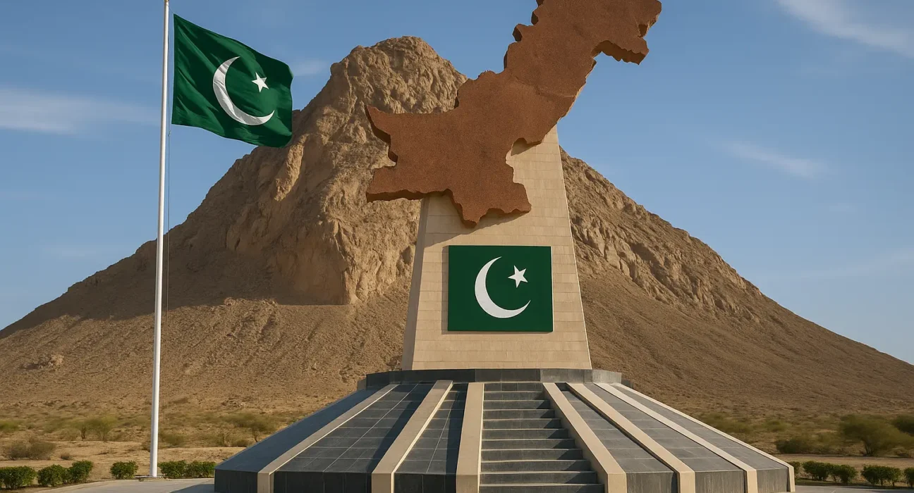 Chaghi Hills monument in Balochistan representing Pakistan’s first nuclear tests celebrated on Youm-e-Takbeer 2025