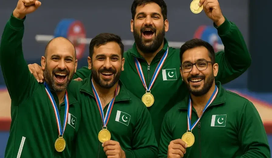 Pakistani weightlifters win 8 gold medals at Doha 2025