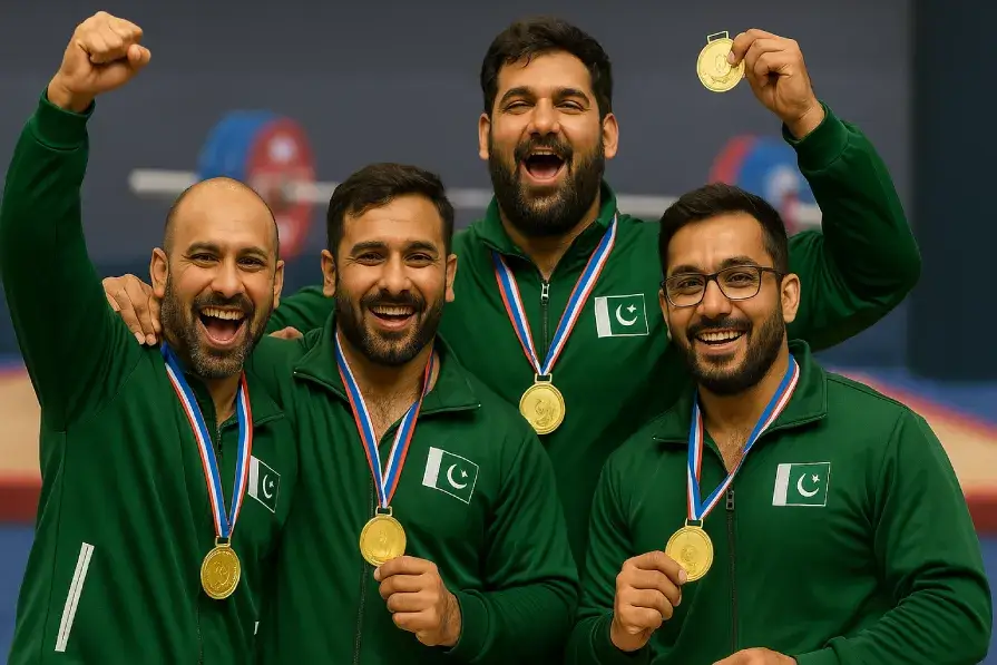 Pakistani weightlifters win 8 gold medals at Doha 2025